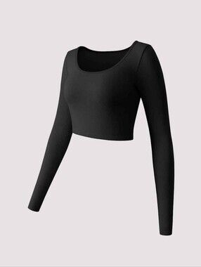 OQQ Round Neck Crop Top